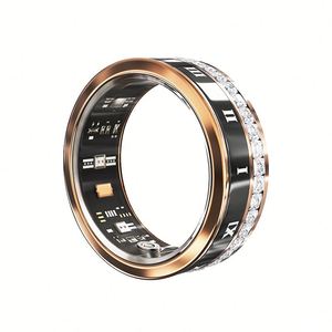 แหวนสมาร์ทวัสดุเหล็กเพชร V2 ปรับแต่งได้ พร้อมควบคุมผ่านแอป สำหรับผู้ชายและผู้หญิง ตรวจสอบสุขภาพ การนอนหลับ และกิจกรรมต่างๆ กันน้ำระดับ IP68 - Product Image 3