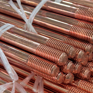 Preço de atacado Cobre Sólida Barra Redonda 6mm/8mm/12mm/20mm/25mm Fast Shipping Aterramento <span class=keywords><strong>Rod</strong></span> - Product Image 1