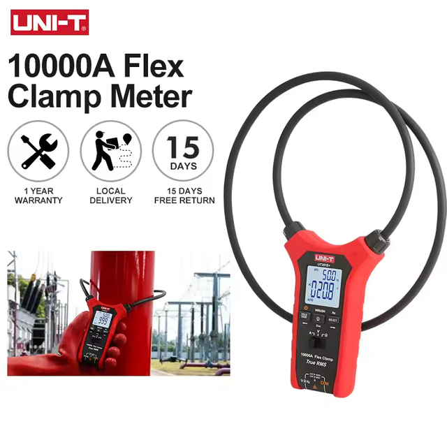 UNI-T UT281E+ AC 10000A Digital Flex Clamp Meter 6000 Counts True RMS AC DC 1000V Multimeter Ammeter Voltammeter