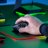 Souris de jeu sans fil Razer Naga Pro Configurations de plaques latérales interchangeables Focus 20K DPI Capteur optique Chroma RGB Lighting