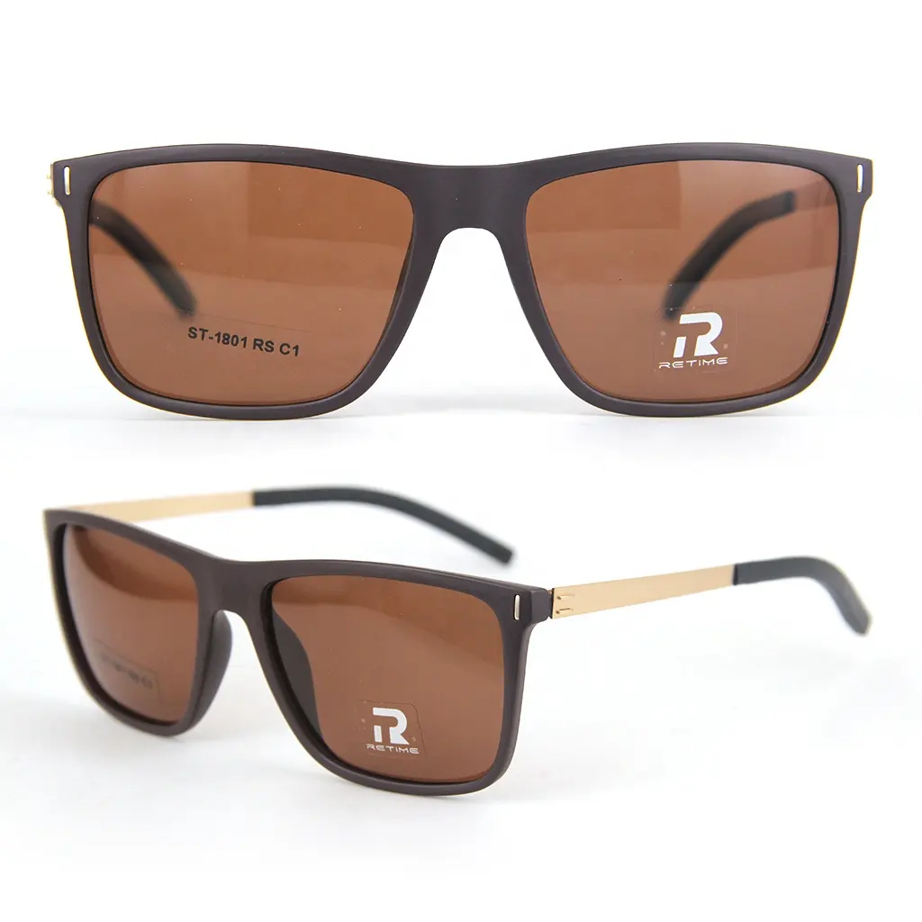 Sunglasses Mens Classic Fashion Rectangle Polarized TR90 Sunglasses For Men Male In High Quality