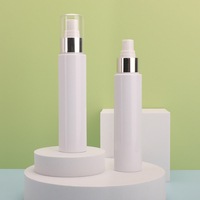 Bouteille en plastique PET vide pour parfum, soin de la peau, tonique, 100 ml, 120 ml, 150 ml, emballage cosmétique avec vaporisateur argenté