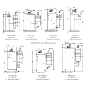 <span class=keywords><strong>P</strong></span> thương hiệu 9vd420zaa2j cho Matsushita 9vd420 9vd420z R32/R410A DC Inverter Evi sưởi ấm bơm nhiệt máy nén - Product Image 5