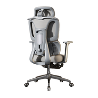 Chaise de bureau exécutive réglable de haute qualité, design moderne, pivotante à 360 degrés, dossier haut en maille avec repose-pieds, ergonomie optimisée