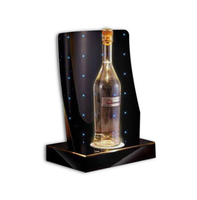 Support de présentation de vin moderne en perspex LED de haute qualité en gros, écologique, avec base pour bar