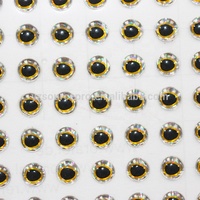 Yeux de pêche 3D pour leurres de pêche, avec pupille noire oeil de poisson en plastique yeux 3D pour leurre, vente en gros