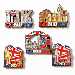 Imanes de nevera de metal magnéticos de diseño moderno personalizados por el fabricante, recuerdos de viaje de lugares emblemáticos de Inglaterra, imanes de nevera ecológicos - Product Image 4