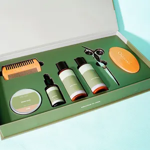 2024 New Private Label Beard Care Set High Quality Beard Clipper Brush And Comb Beard Growth Balm Kit