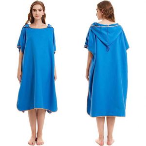 Custom Microfiber Disposable Surf Poncho Towel Women Men <b>Compressed</b> With Antimicrobial Feature Comes Mesh <b>Bag</b> for Home Use - Product Image 1