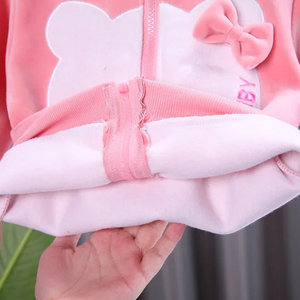 Pigiama due pezzi in cotone felpato caldo e confortevole per bambini LJW, unisex, da 0 a 1 anno - Product Image 4