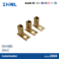 13A 15A 18A Contact Metal Plug Pin 48MM Brass Extension Power Strip Parts Switch Socket Terminal Stamping for Electronics