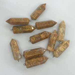 국화석 14X43MM 육각 프리즘 보석 비즈 대형 사이즈 각진 불렛 펜던트 스톤 비즈 DIY 주얼리 제작용 - Product Image 6