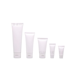 White Plastic Cosmetic Tubes With Flip Top Cap For Facial Cleanser Hand Cream <b>Shampoo</b> Pharmaceutical Adhesive Packaging - Product Image 1
