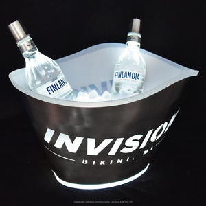 Venta caliente de <span class=keywords><strong>la</strong></span> fábrica recargable cubo de metal de acero inoxidable led cubo de hielo para <span class=keywords><strong>bar</strong></span> - Product Image 1