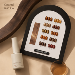 Suuseegel Coffret de vernis gel effet œil de chat <span class=keywords><strong>Caramel</strong></span> Châtaigne 15ml avec 10 nuances brunes chaudes pour le nail art d'automne - Product Image 6