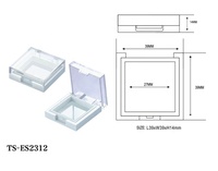 Boîtier compact carré mini pour fard à paupières, blush et poudre pressée, en plastique SAN recyclé, avec logo personnalisé, OEM/ODM
