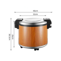 Réchaud à riz de table 100W 23L en acier inoxydable, réchaud à riz électrique commercial pour restaurant, fête
