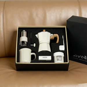 ชุดของขวัญสำ<span class=keywords><strong>ห</strong></span><span class=keywords><strong>รับ</strong></span>คนรักกาแฟ Flip Coffee Lovers ชุดโมเดิร์นมินิเครื่อง<span class=keywords><strong>บด</strong></span><span class=keywords><strong>กาแฟ</strong></span>แบบมือ<span class=keywords><strong>ห</strong></span>มุน <span class=keywords><strong>ห</strong></span>ม้อโมก้าพอต 6 ชิ้น 150 มล. ของขวัญคริสต์มาส ทำจากโลหะ ทนทาน - Product Image 5