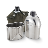 Gourde d'eau extérieure en acier inoxydable avec logo client, tasse de camping