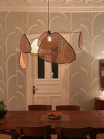 Nouvelle vente : Lustre rustique décoratif en rotin et osier, luminaire suspendu en bambou tressé pour cuisine et salle à manger