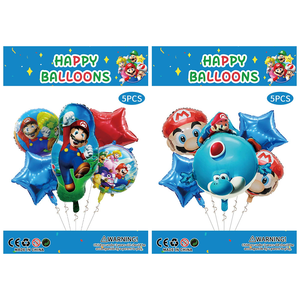 Ensemble de ballons en aluminium de dessin animé Super <span class=keywords><strong>Mario</strong></span> Peach Princess pour la décoration de fête d'anniversaire et les ballons de jeu - Product Image 4