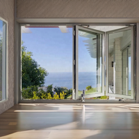 Ventanas Corredizas Horizontales de Diseño Moderno, Marco de Aluminio, Malla de Acero Inoxidable, para Hoteles