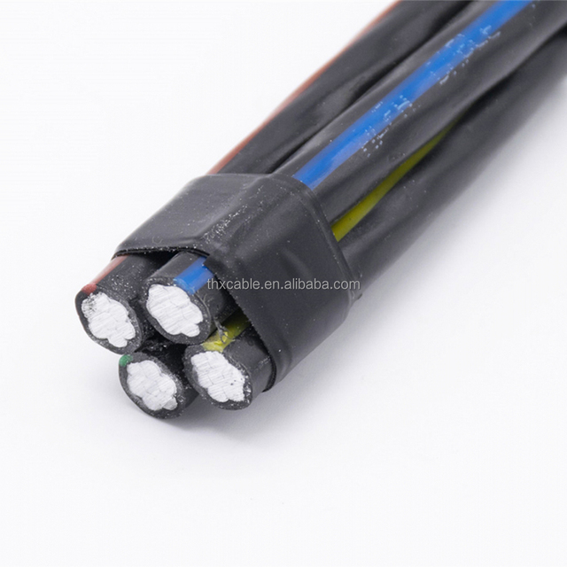 TIANHONGXIANG LV Abc Cables 16mm Sq XLPE 3*16+25mm2 Aluminum Alloy Conductor Overhead Construction ABC Cable 0.6/1kV PVC Jacket