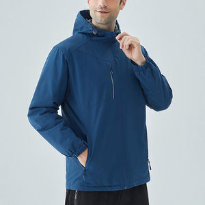 Chaqueta de lluvia con capucha Impermeable Hombres Correr Ciclismo Chaqueta al aire libre <span class=keywords><strong>Cortavientos</strong></span> Impermeable para bicicleta - Product Image 2