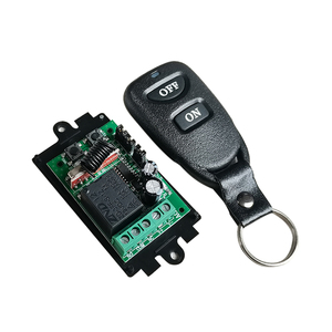 1CH 433Mhz không dây điều khiển từ xa chuyển đổi với 2 nút DC12V 1 kênh Relay RF chuyển Transmitter Receiver mã cố định - Product Image 2