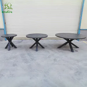 Outdoor 30 inch round aluminium coffee table metal outdoor small round conference side table for home shop outdoor