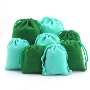 Sac d'emballage pour bijoux en satin de soie coloré personnalisé, petit sac à cordon en velours rose pour cosmétiques et cadeaux pour femmes - Product Image 1