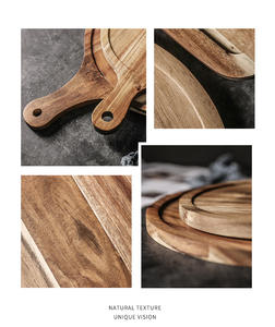Planche à découper en bois d'acacia avec poignée, vente chaude en usine, pour la cuisine, plateaux à fromage et à nourriture, plats de <span class=keywords><strong>charcuterie</strong></span> - Product Image 6