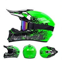 Casque de moto intégral certifié DOT en ABS pour VTT, karting et descente en vélo tout-terrain