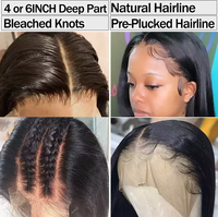 Perruque de cheveux humains à dentelle frontale 100 naturelle avec duvet frontal, perruque pixie faite à la machine frontale hd full