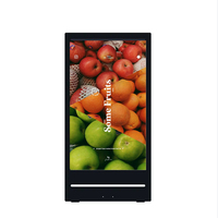 Panneau publicitaire portable Lcd de 32 pouces pour extérieur haute luminosité 1800 nit kiosque mobile étanche batterie pliable signalisation numérique