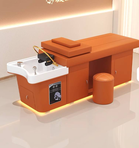 Lit de lavage de luxe pour salon avec chauffage à circulation d'eau et vapeur, station de lavage capillaire confortable pour salon de beauté - Product Image 4