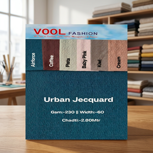 Rouleau de tissu en vrac pour vêtements de sport et athlétiques : Spandex Jacquard Urbain 230GSM à haute résilience - Matière extensible texturée personnalisée pour la gym - Product Image 3