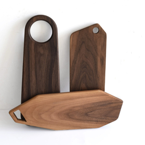 Tabla de cortar de madera de nogal negro con forma irregular creativa, tabla de sushi, gran oferta - Product Image 4