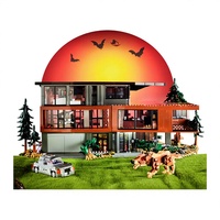 Produit phare : Ensemble de construction de villa lumineuse en plastique ABS OEM - Modèle de vue de rue illuminé avec blocs LED, cadeau pour enfants et collectionneurs