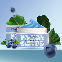 Scrub Wajah Pembersih Mendalam Berlabel Pribadi dengan Ekstrak Blueberry, Purslane, dan Alpukat untuk Perawatan Kulit Pria dan Wanita