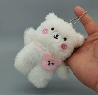 Mignon ours en peluche poupée porte-clés en peluche ours sac à dos pendentif poupée Couple enfants cadeau