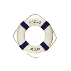 Decorazione della casa Best Seller benvenuto a bordo dell'anello di vita della marina accento di stoffa decorazione nautica - Product Image 1