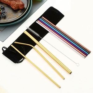 Pailles réutilisables en acier inoxydable 304, ensemble de pailles personnalisées avec brosse pour les fêtes, multifonctionnelles - Product Image 5