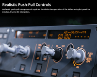 Módulo de Control de Vuelo MOZA MA3F, Juego Izquierdo y Derecho, con Panel de Visualización de Computadora de Vuelo MA3F Airbus MB7F Boeing para PC