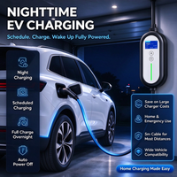 GEEFUTURE 3.5kW 7kW 11kW Pengisi Daya EV Portabel AC Cepat Pintar Tipe 2 Tipe 1 J1772 GBT Dukungan OEM