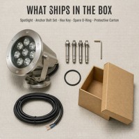 Projecteur de piscine subaquatique en acier inoxydable IP68, changeant de couleur RGB, 12V 24V, contrôle DMX512, garantie 5 ans pour fontaine, jardin, extérieur