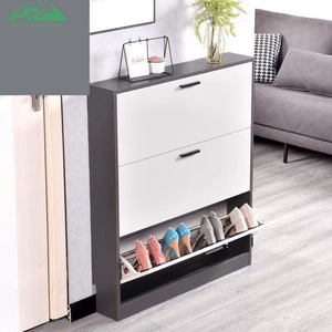 Wayon Robusta Scarpiera a 3 Ripiani in <span class=keywords><strong>Legno</strong></span> con Cassetti Bianchi e Maniglie in Metallo per Organizzazione e Stoccaggio in Ingresso e Corridoio - Product Image 6