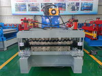 Machine de profilage de tôle trapézoïdale Machine de fabrication de tuiles à deux couches Machine de fabrication de rouleaux de tôle d'acier métallique Machine de presse de carreaux de sol pour toiture