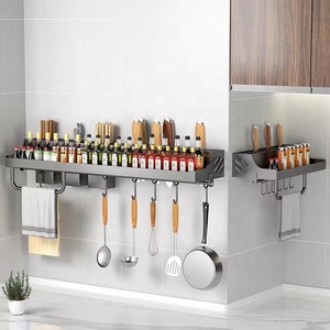 Portacoltelli da Parete in Acciaio, Unità di Stoccaggio per Posate, Organizzatore per <span class=keywords><strong>Spezie</strong></span>, Scaffale per <span class=keywords><strong>Cucina</strong></span> - Product Image 5