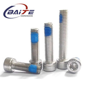 Vis à six pans creux en acier inoxydable de haute qualité DIN912 avec joint en nylon bleu Nylock DIN933 pour la fixation d'équipements - Product Image 1